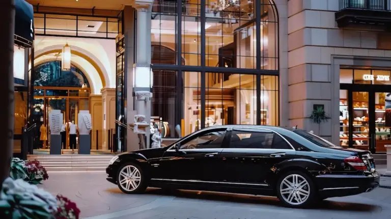luxury-sedan-parked-front-highend-boutique-shopping-area_73899-46763